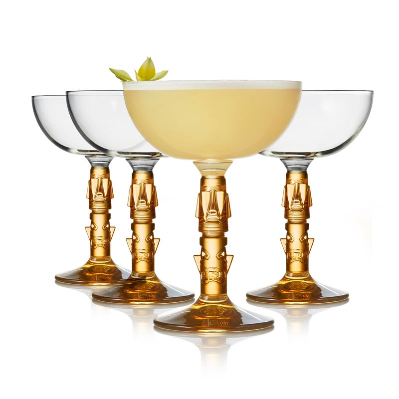 Libbey Tiki Coupe Cocktail Glasses, 8.5-ounce, Set of 4 - Image 1